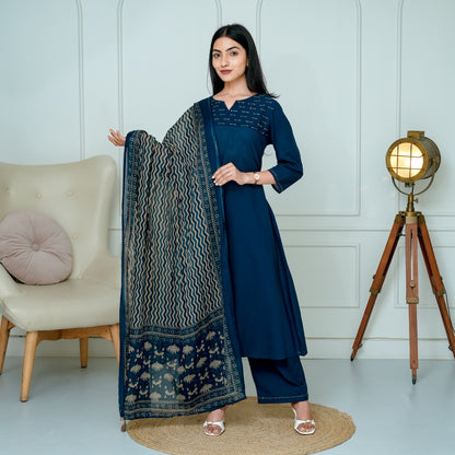 Midnight Indigo Suit Set